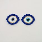 Μαγνητάκια ψυγείου πλεκτό μάτι μπλε.
